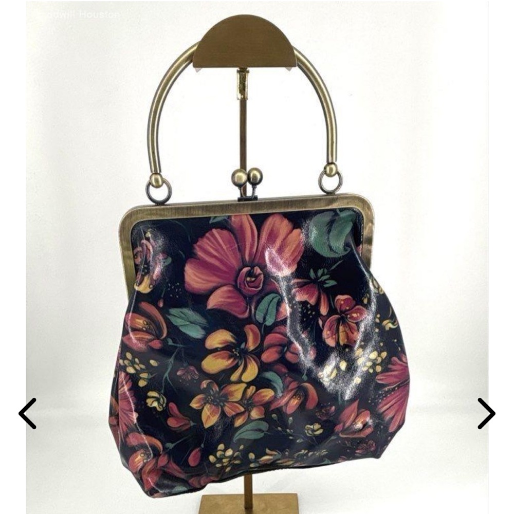 Patricia Nash Floral Print Frame Satchel
